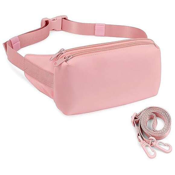 Fanny Packs for Women Men, Belt Bag with 4 Zipper Pockets, C-Pink - Picture 1 of 6